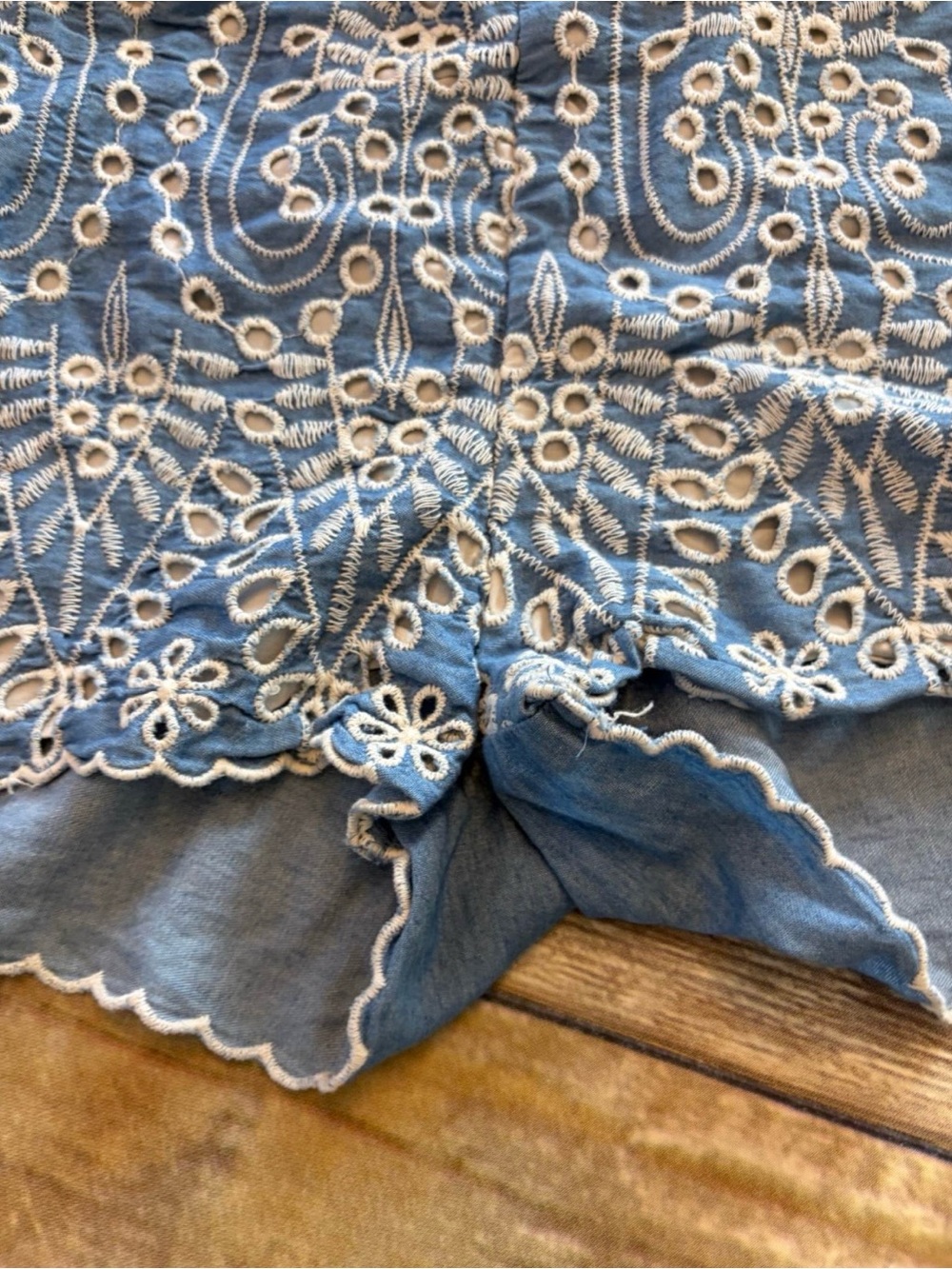 Sz 4 Lace Embroidered High Rise Short Shorts - Picture 2 of 7